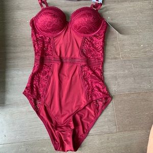 NWT French Affair push up bodysuit L $52 retail